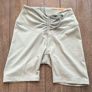 PINK Victoria's Secret Light Green Ruched V Bike Shorts